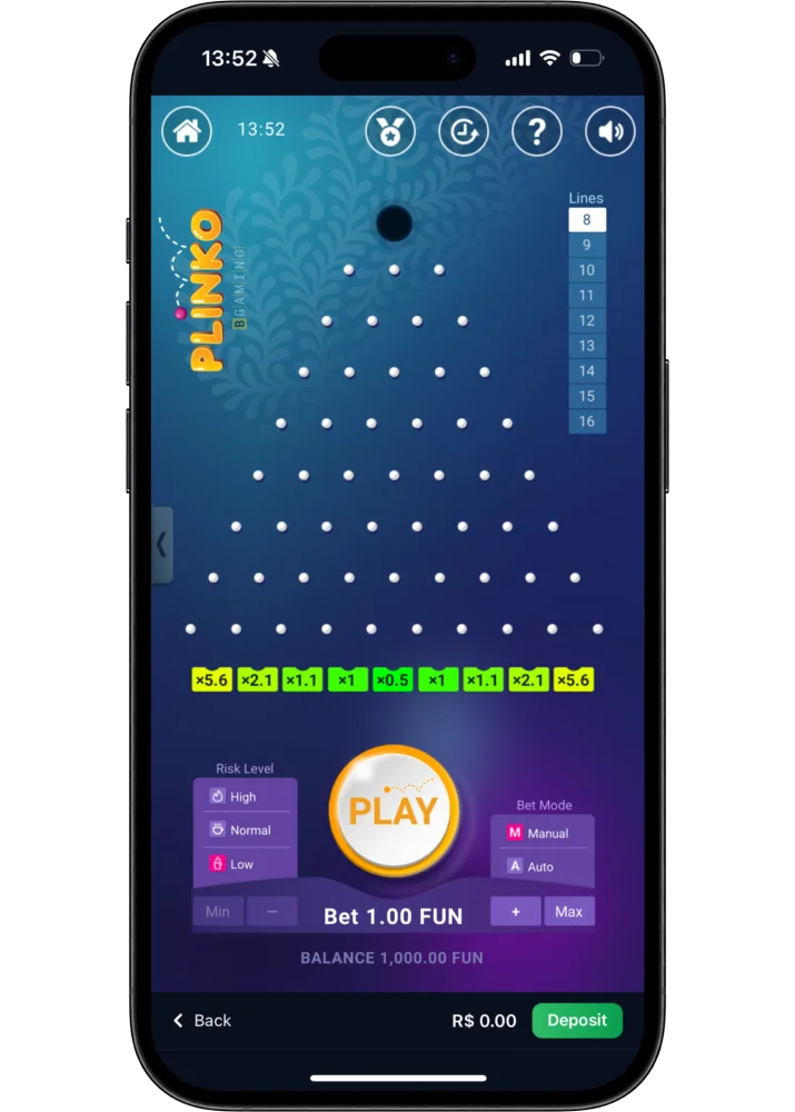 1win Plinko app